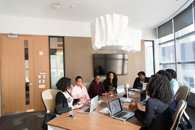 Donors meeting with the education fund team