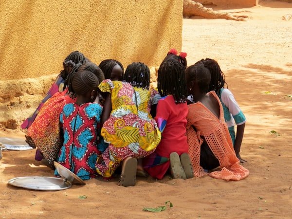 Women from the microfinance program gathered together